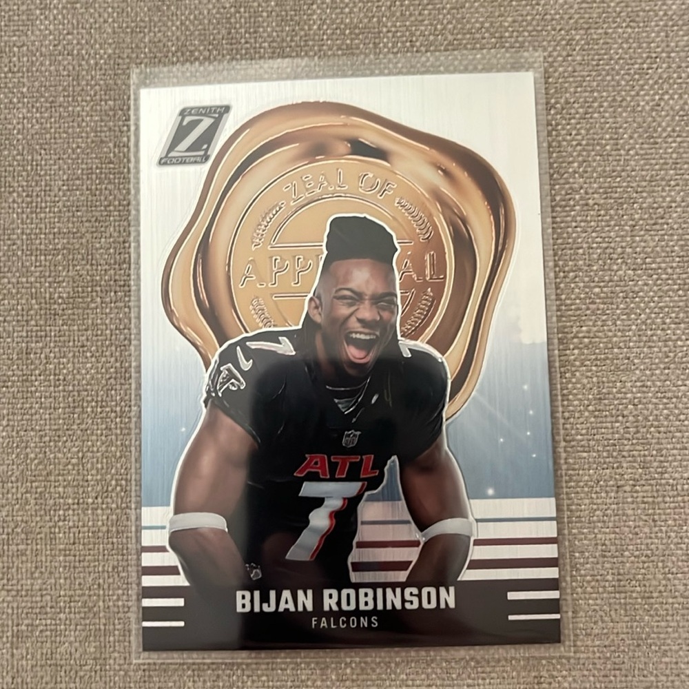 Bijan Robinson 2023 Panini Zenith Zeal of Approval #27 Rookie Atlanta Falcons